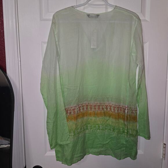 Chaudry KC Sports Green Long Sleeve Blouse Tunic Small - Picture 5 of 6